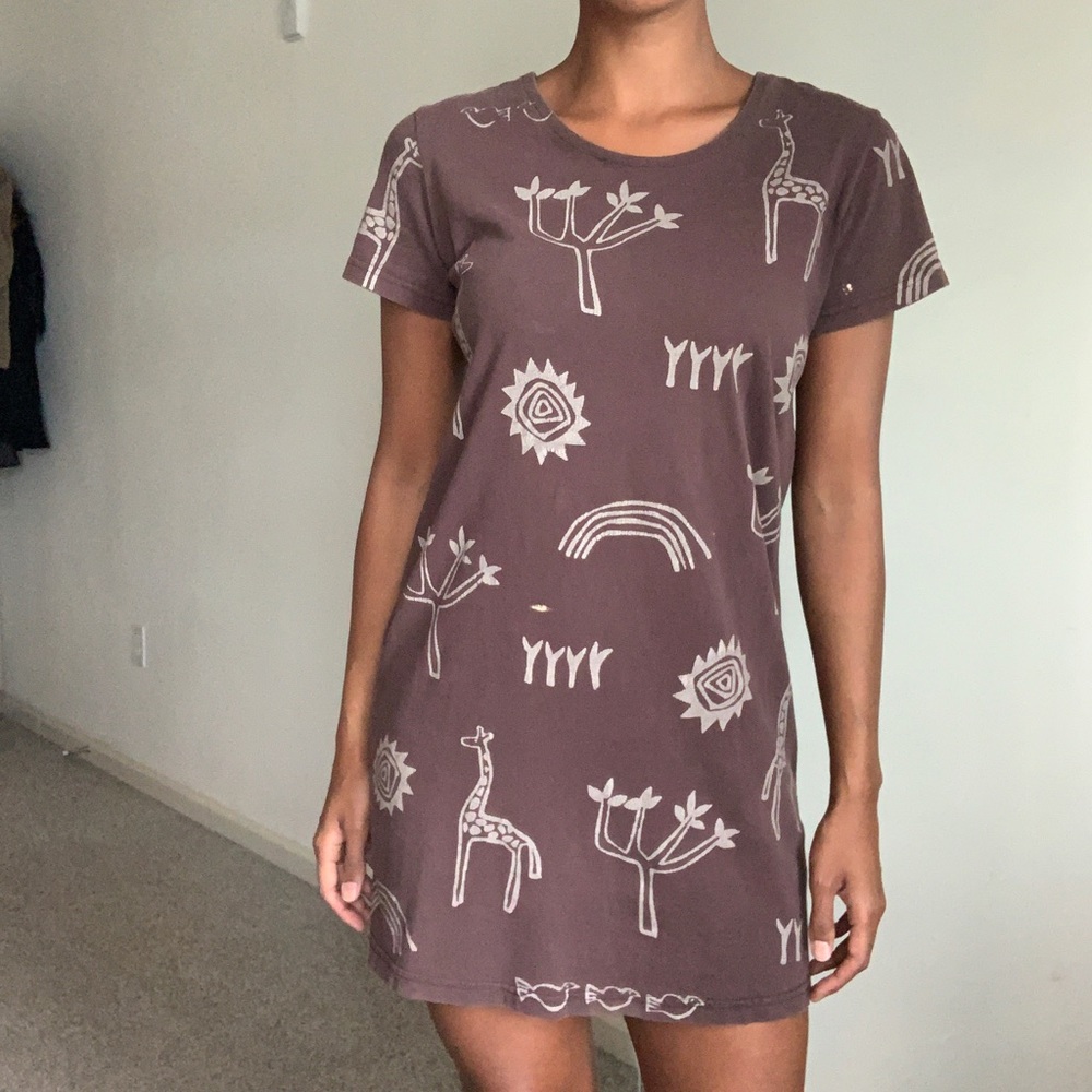 Vintage dress with safari motif - Picture 2 of 5